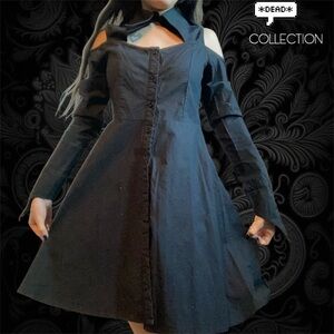 Gothic Killstar Exorcista Button Up Shirt Dress